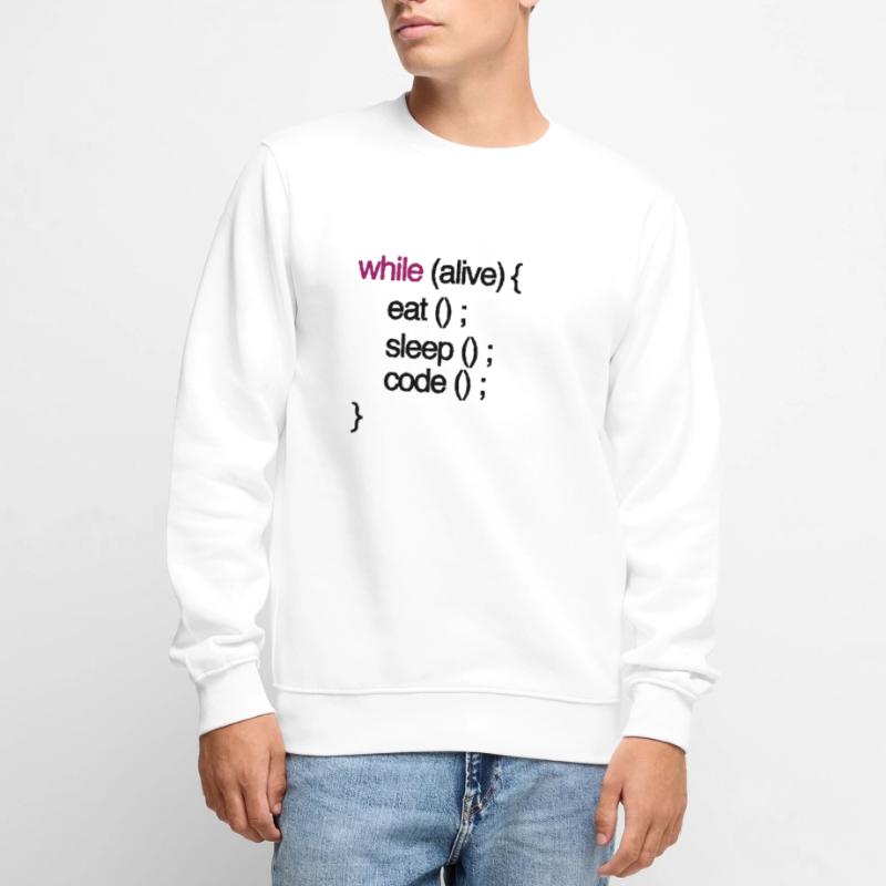 tandis que le code vivant Programmation de programmation informaticien Pull Premium bio Homme