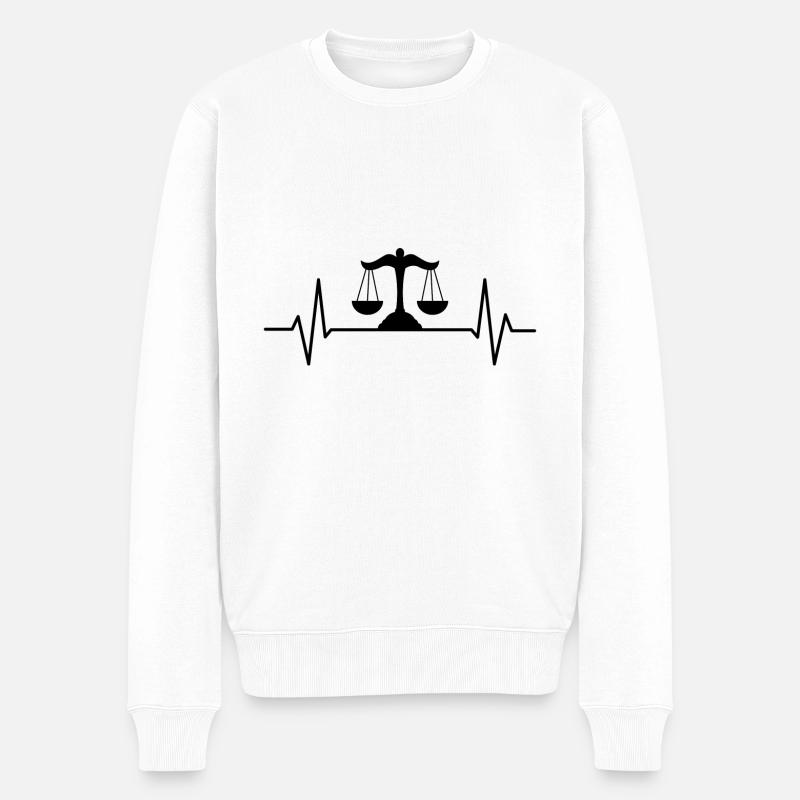 Avocat avocat - Pull Premium bio Homme - blanc