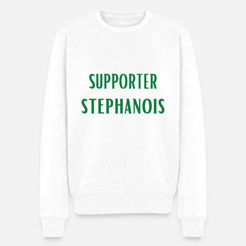t-shirt saint-étienne supporter stéphanois noel - Pull Premium bio Homme - blanc
