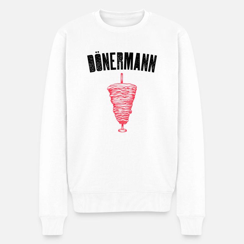 Dönermann - Männer Premium Bio Pullover - Weiß