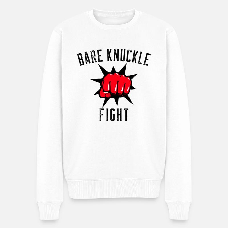 BARE KNUCKLE FIGHT - Männer Premium Bio Pullover - Weiß