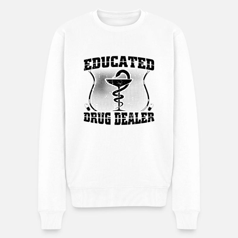 Pharmazeut Beruf | Pharmazie Apotheker Geschenke - Männer Premium Bio Pullover - Weiß