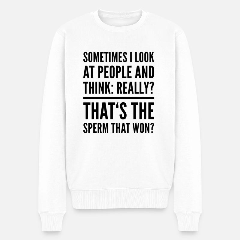 Idiots - Pull Premium bio Homme - blanc