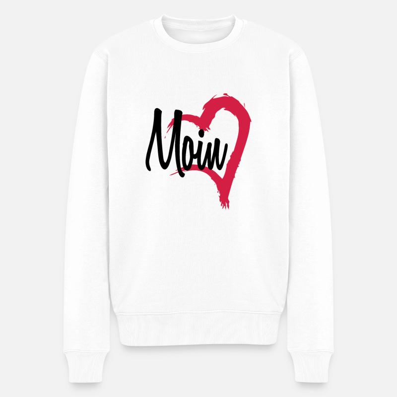 Coeur de moin - Pull Premium bio Homme - blanc