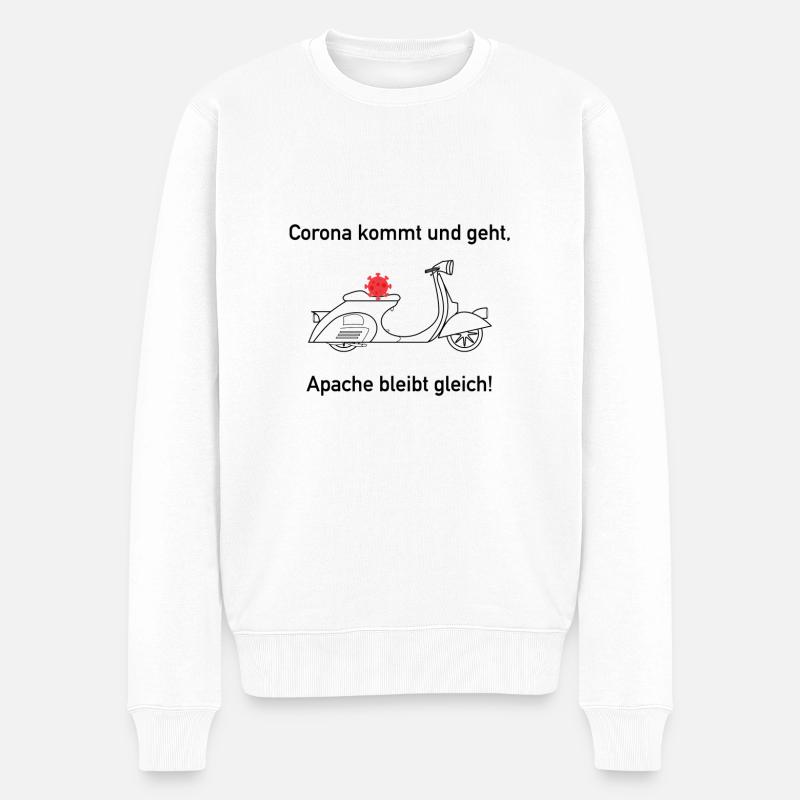 Apache Corona Roller - Männer Premium Bio Pullover - Weiß