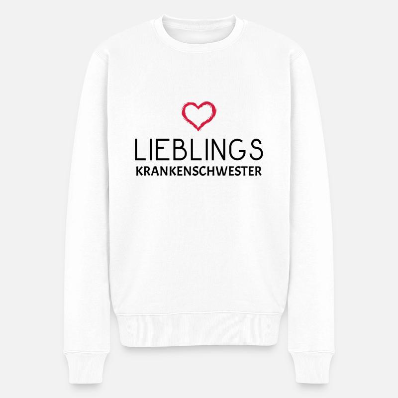 Krankenschwester - Männer Premium Bio Pullover - Weiß
