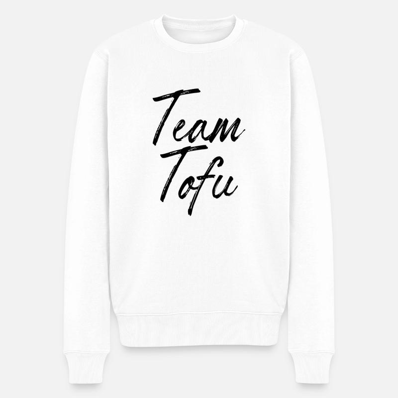 Team Tofu - Männer Premium Bio Pullover - Weiß