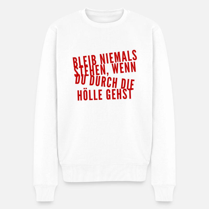 kämpf dich durch - Männer Premium Bio Pullover - Weiß