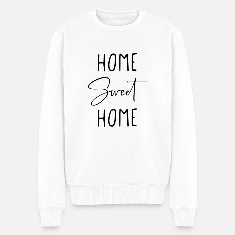 Home Sweet Home - Männer Premium Bio Pullover - Weiß