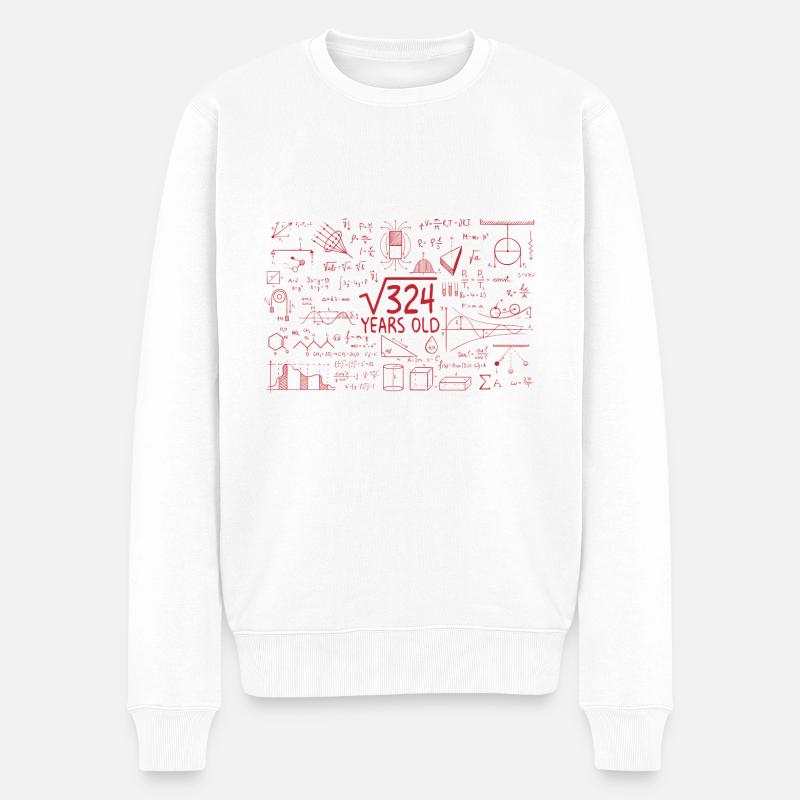 Volljährig Geburtstag 18 Jahre Geschenk - Männer Premium Bio Pullover - Weiß