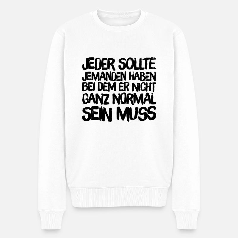 echte Freunde - Männer Premium Bio Pullover - Weiß