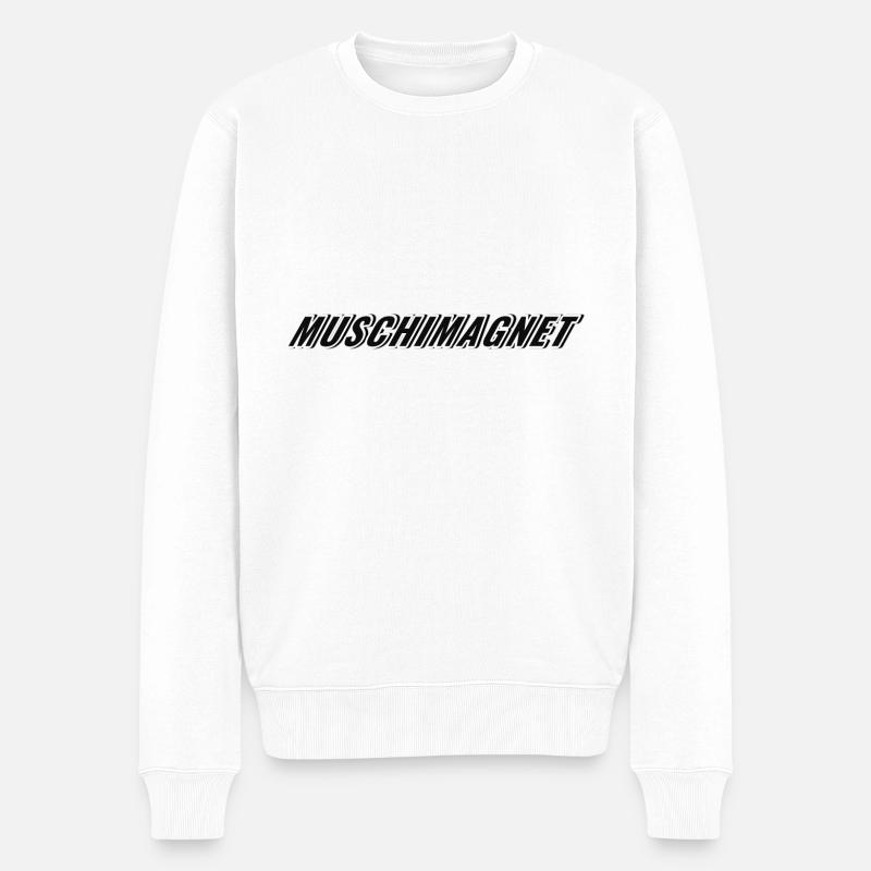 Muschimagnet - Männer Premium Bio Pullover - Weiß