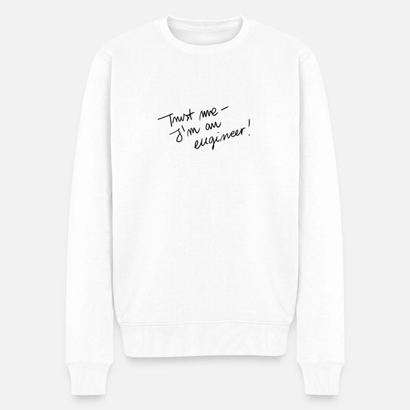 engineer - Männer Premium Bio Pullover - Weiß