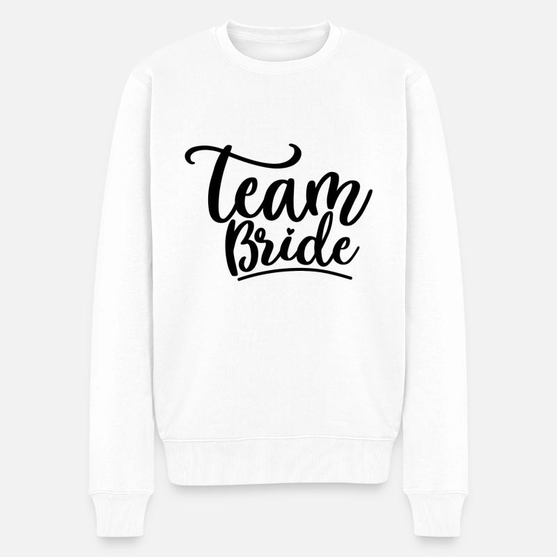 Team Braut - Männer Premium Bio Pullover - Weiß