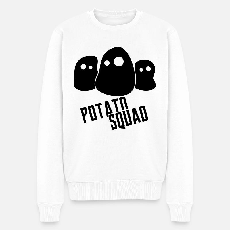PotatoSquad Logo - Männer Premium Bio Pullover - Weiß