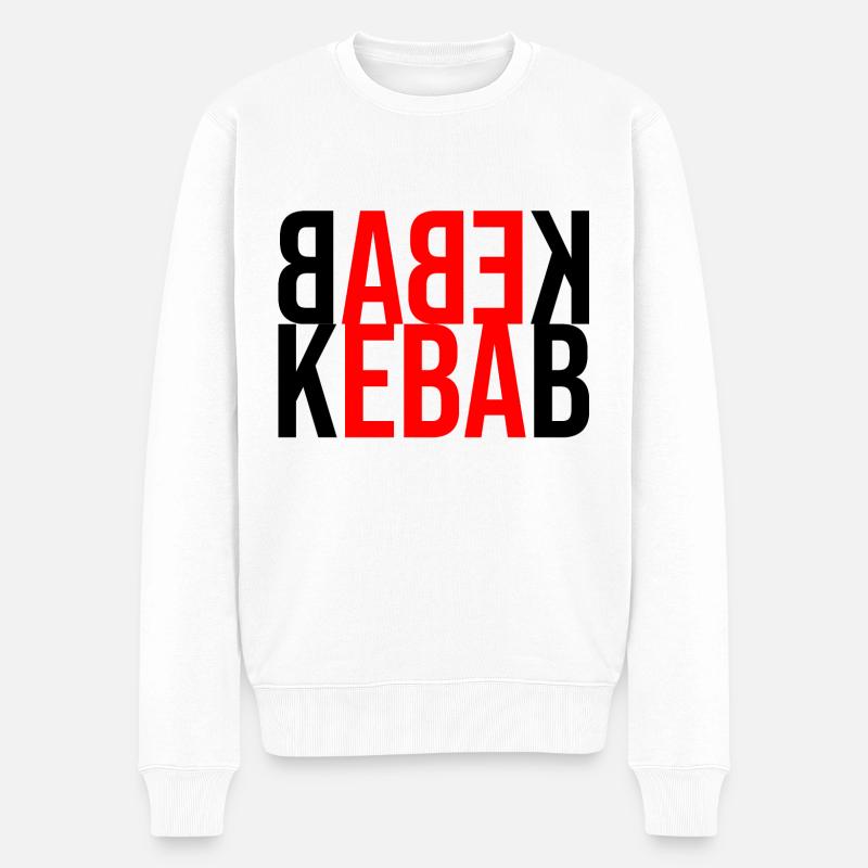 Kebab fast food - Männer Premium Bio Pullover - Weiß