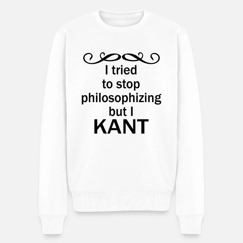 Lehrer Philosophie Beruf Spruch Geschenk - Männer Premium Bio Pullover - Weiß