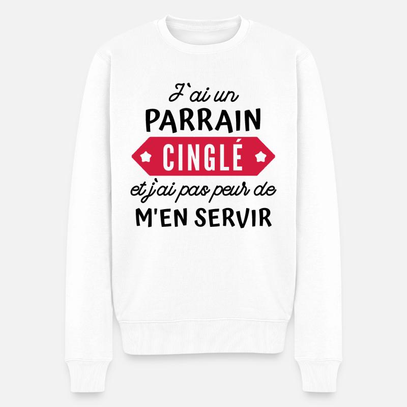 j'ai un parrain cinglé - Pull Premium bio Homme - blanc