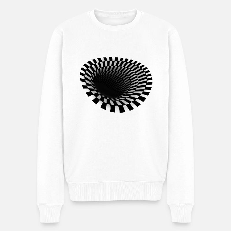 3d Loch - Männer Premium Bio Pullover - Weiß