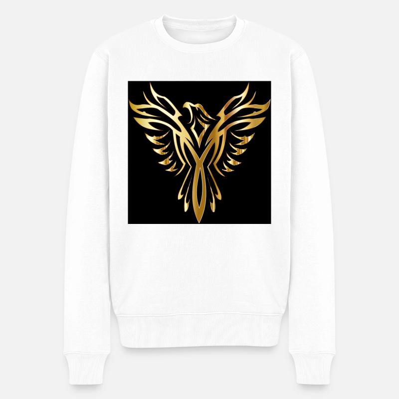 golden phoenix - Männer Premium Bio Pullover - Weiß