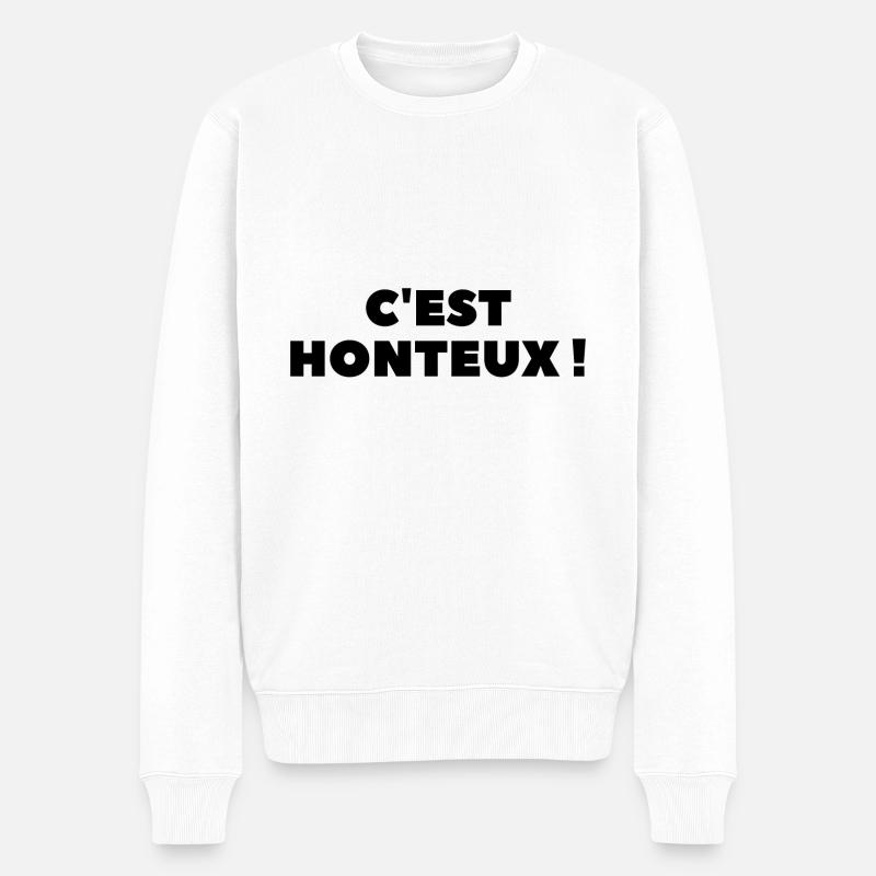 C'EST HONTEUX ! - Pull Premium bio Homme - blanc