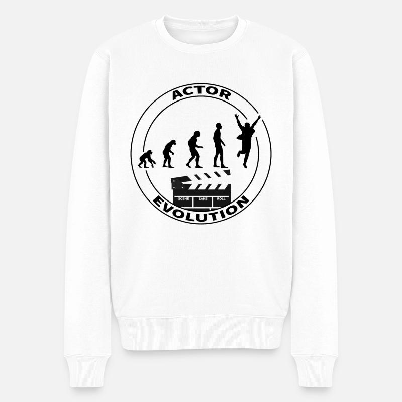 Cadeau d'interprète acteur d'évolution - Pull Premium bio Homme - blanc
