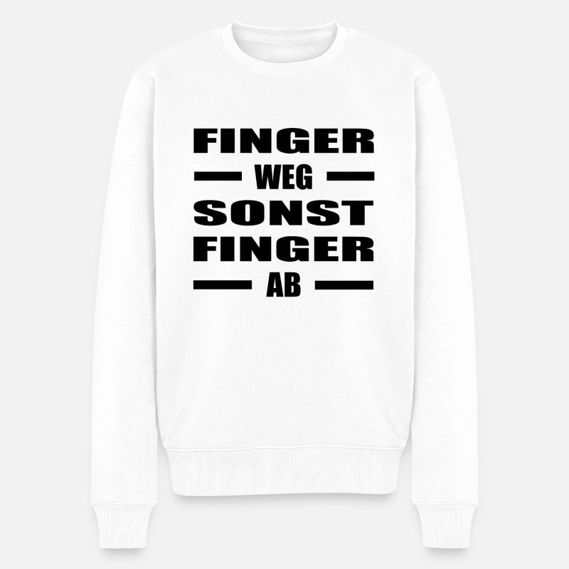 sprüche lustige sprüche lustige humor spruch - Männer Premium Bio Pullover - Weiß