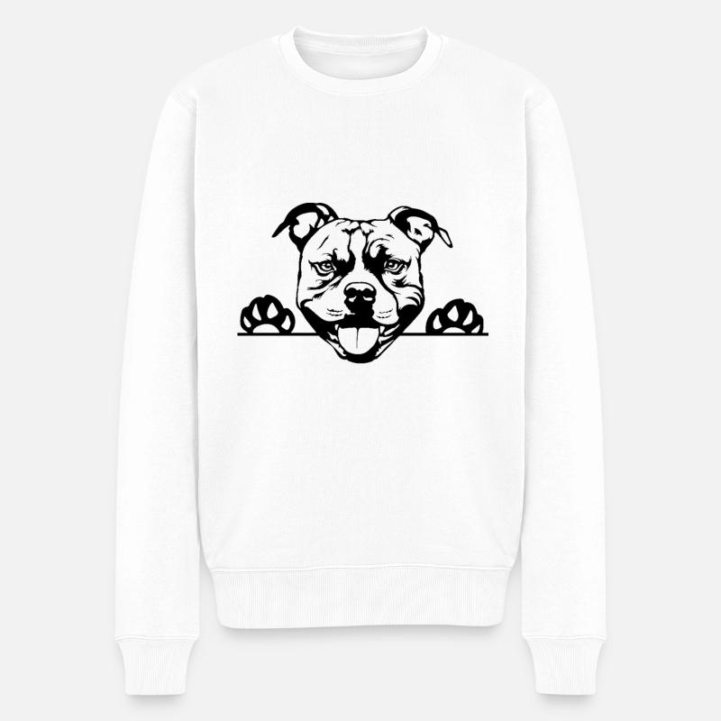 Pitbull - Männer Premium Bio Pullover - Weiß