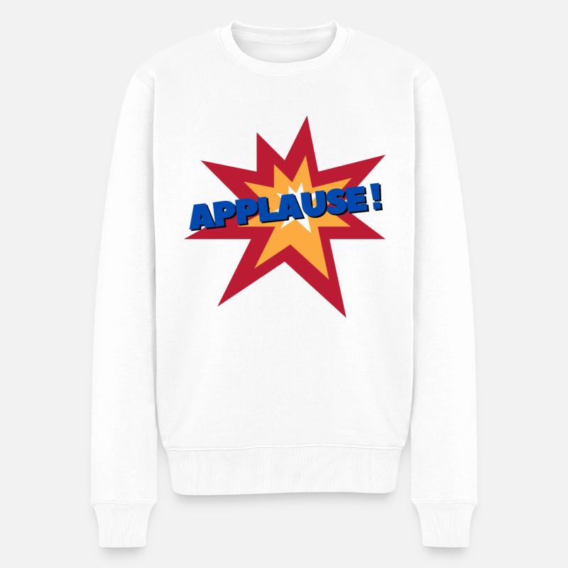 Applaus! - Männer Premium Bio Pullover - Weiß