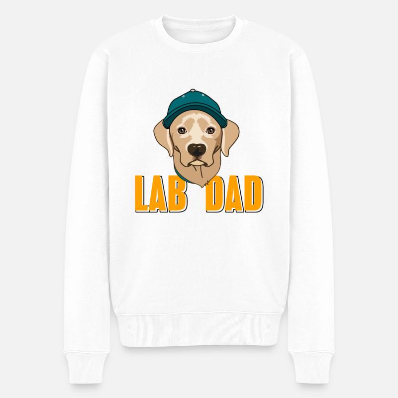 Labrador - Männer Premium Bio Pullover - Weiß