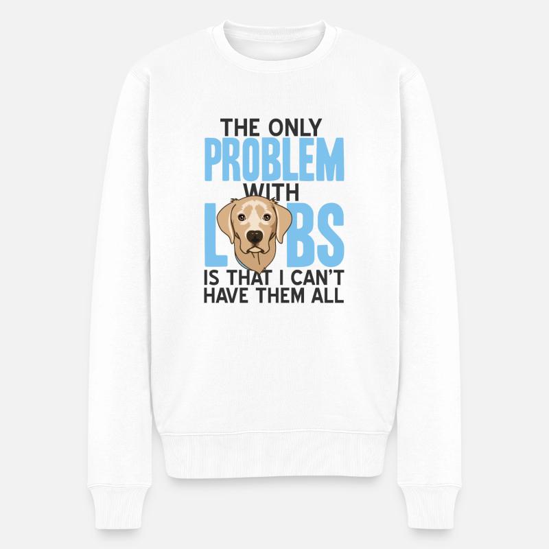 Labrador - Männer Premium Bio Pullover - Weiß
