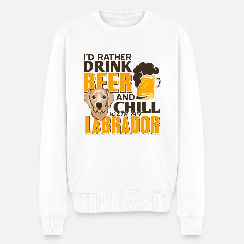 Labrador - Männer Premium Bio Pullover - Weiß