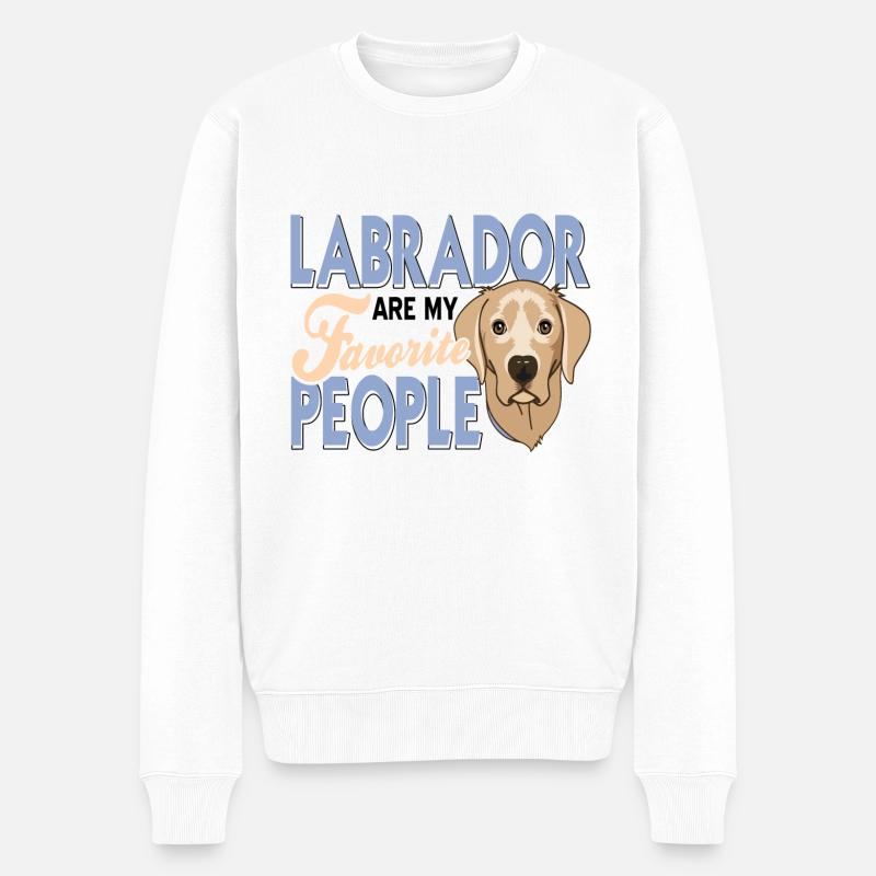 Labrador - Männer Premium Bio Pullover - Weiß