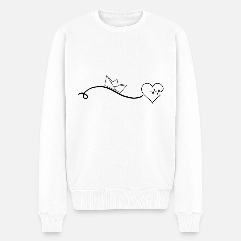 Anker - Meer geht immer! - Männer Premium Bio Pullover - Weiß