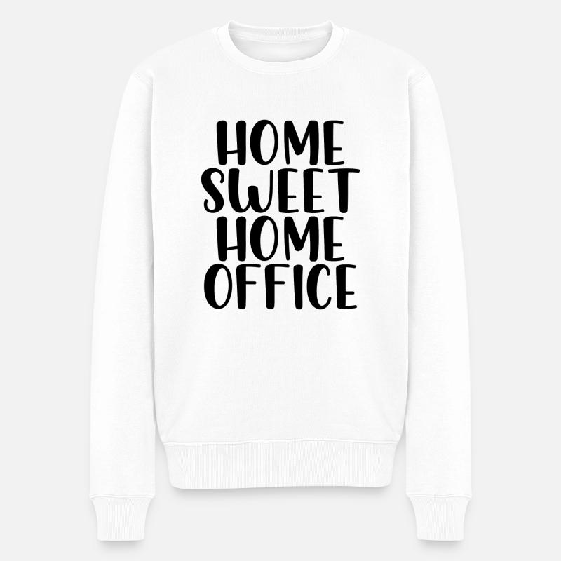 Home sweet home office - Männer Premium Bio Pullover - Weiß