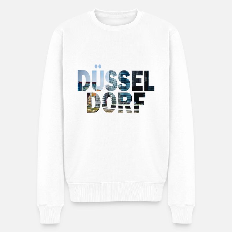 Ville de Düsseldorf - Pull Premium bio Homme - blanc