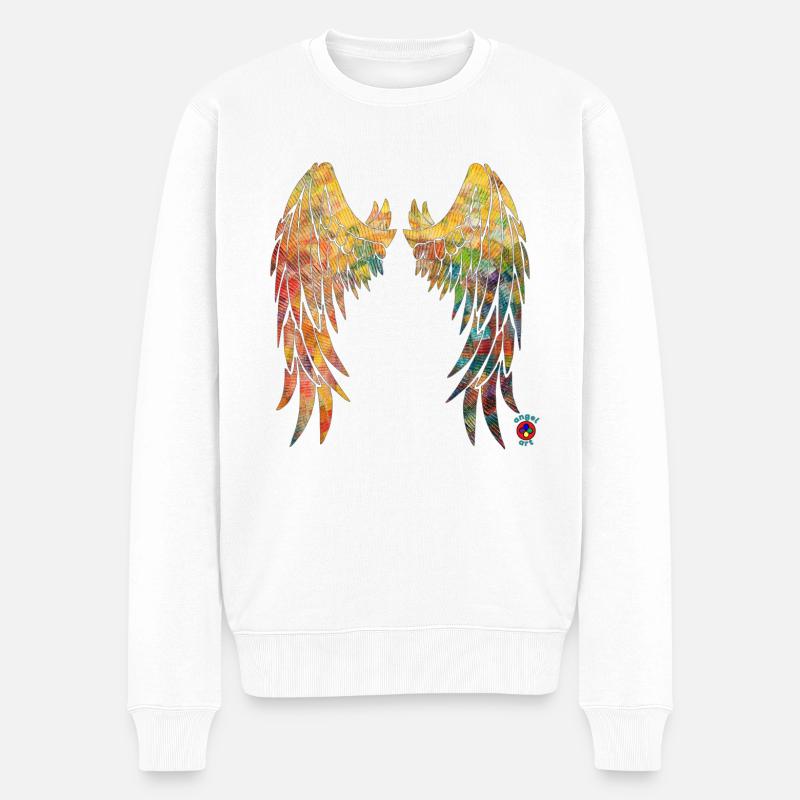 Ailes d'ange 2 - energy art - Pull Premium bio Homme - blanc