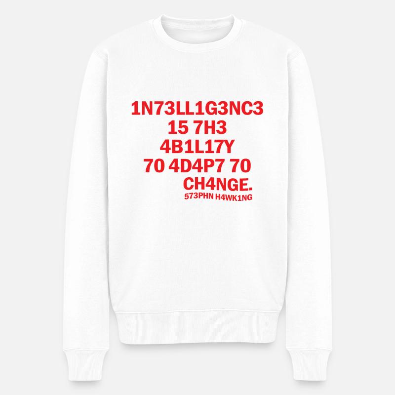 Inteligence Science Saying Physics Gift - Men's Premium Organic Jumper - white