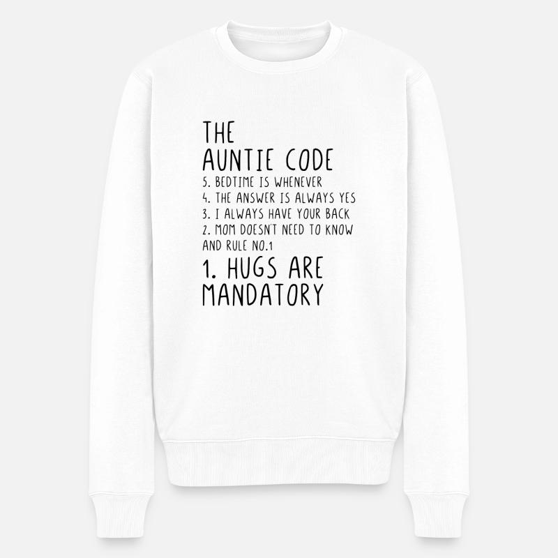 The Auntie Code - Männer Premium Bio Pullover - Weiß