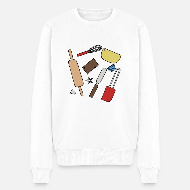 Confiseur Baker Bake Cake Cafe Confectioner - Pull Premium bio Homme - blanc