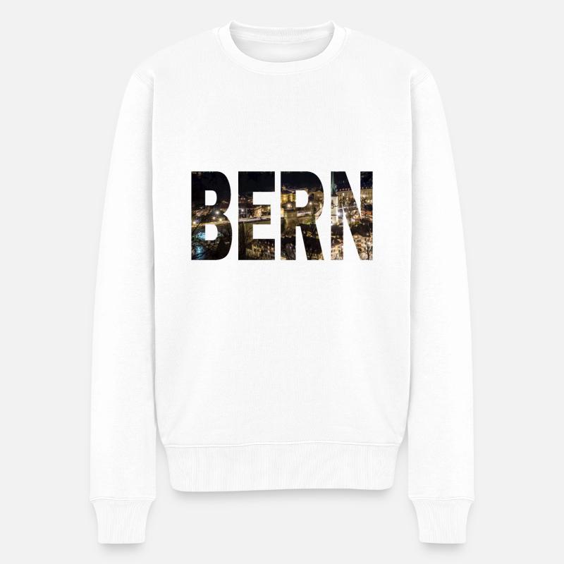 Vie nocturne de Berne - Pull Premium bio Homme - blanc