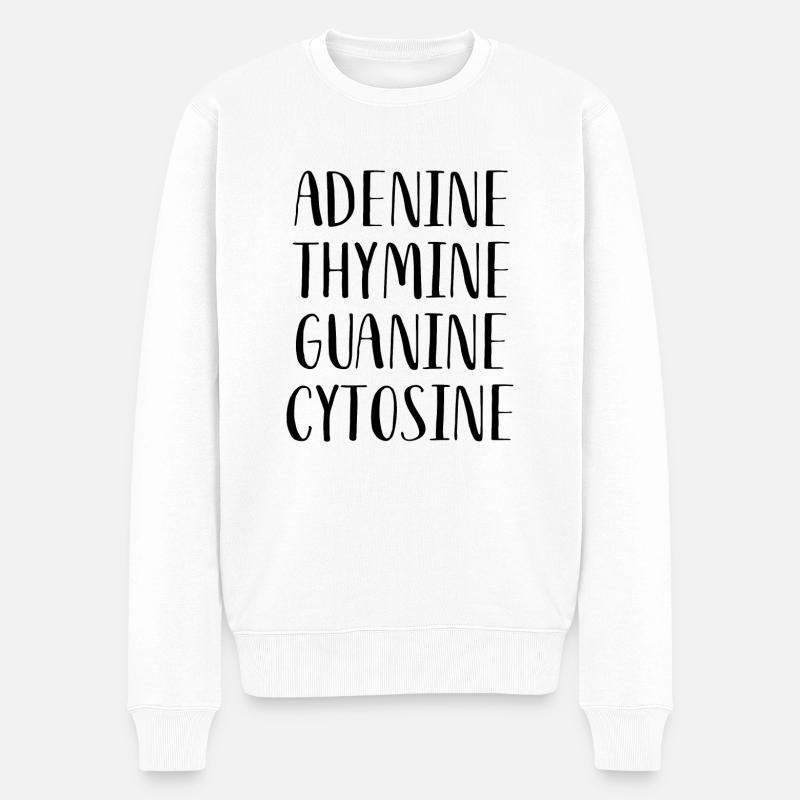 Cadeau d'étudiant ADN en biologie - Pull Premium bio Homme - blanc