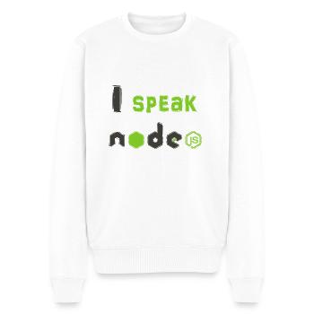 Je parle NodeJS - Je parle NodeJS - Pull Premium bio Homme - blanc - Devant - Thijin (182cm)