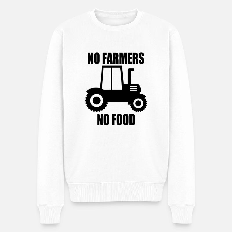 Pas d'agriculteurs pas de nourriture - Pull Premium bio Homme - blanc