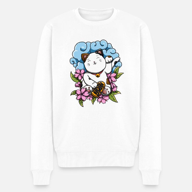 Maneki Neko! - Pull Premium bio Homme - blanc