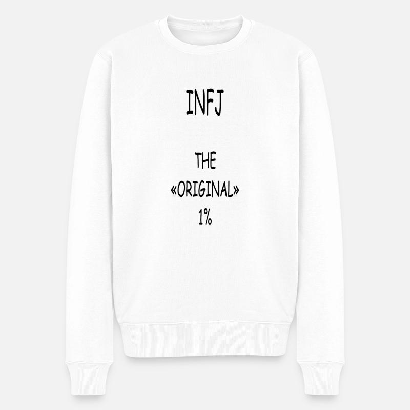 Infj the original Social Introvert Geschenk - Männer Premium Bio Pullover - Weiß