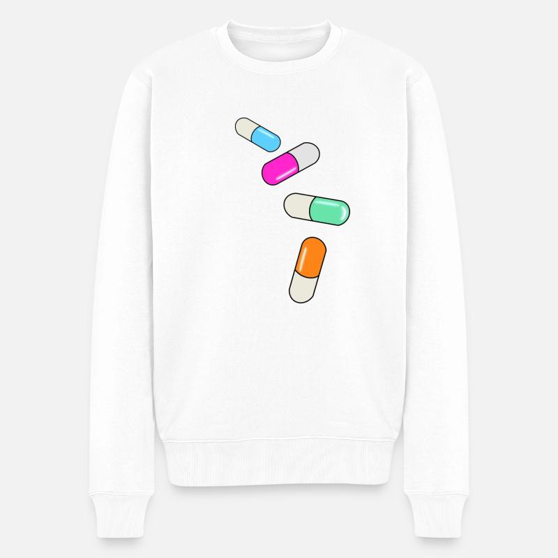 pills variant - Männer Premium Bio Pullover - Weiß