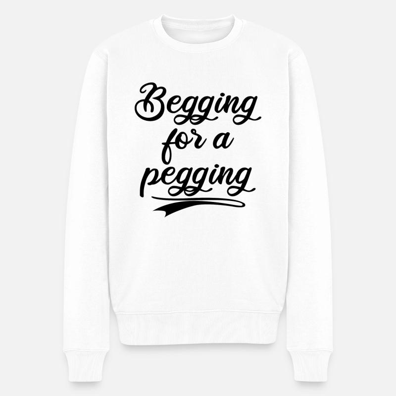 La mendicité pour un ancrage - Pull Premium bio Homme - blanc