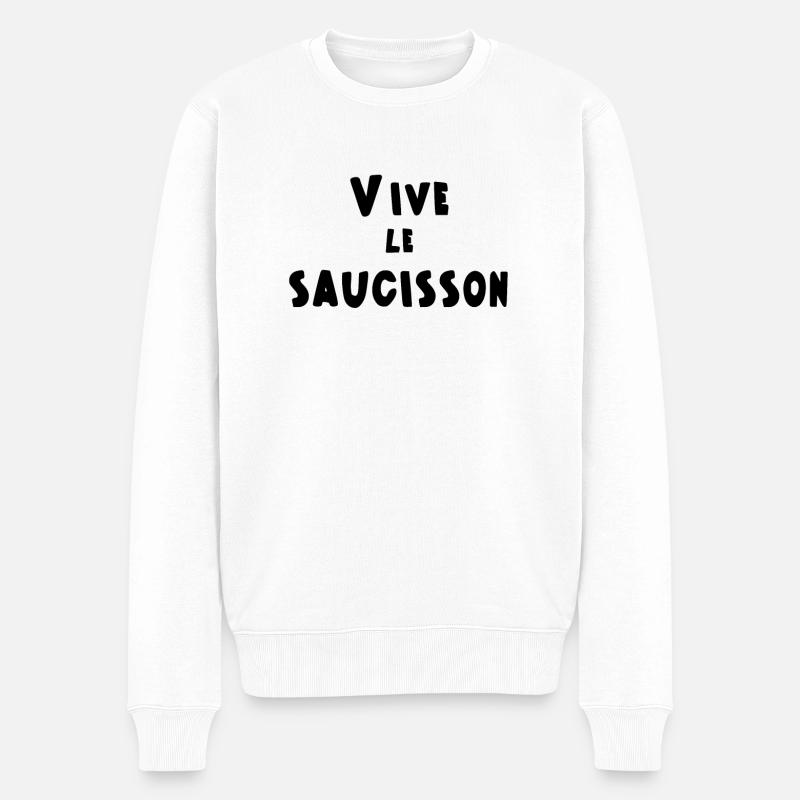 vive le saucisson - Pull Premium bio Homme - blanc
