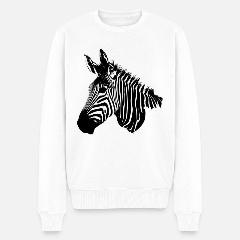 Zebra - Pull Premium bio Homme - blanc